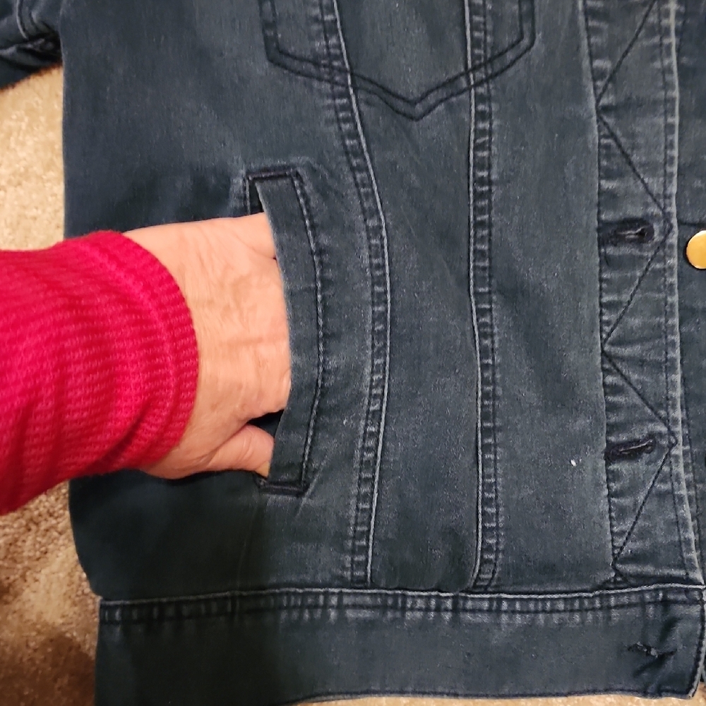 Iman Dark Blue Denim Jacket - image 3